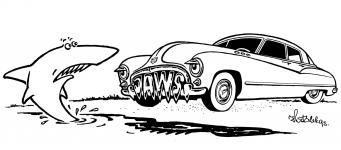 Buick Jaws (elisti) - karikatura z roku 1993 pro majitele tohoto vozu.