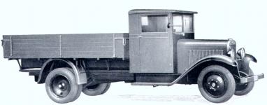 Standardní provedení valníku Škoda 206 z roku 1930. Jedná se o retušovanou fotografii z továrního prospektu.