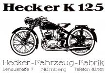 Hecker K 125 - reklamn provka