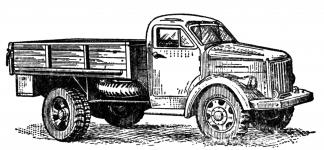 Prov kresba valnku GAZ-51, otitn v asopisu Svt Motor v roce 1950.