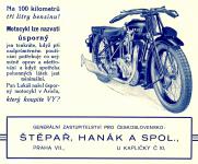 Reklama na spotebu z asopisu MOTOR (Motocykl) 1929.