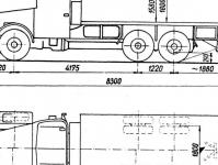 Rozmrov nrt valnku Tatra 111 R s vyznaenou dvoj monou vkou plachty.