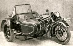 BMW typu R 62 se sidecarem - rok 1929.