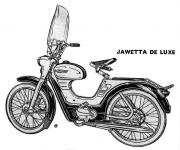 Exportní Jawetta v provedení De Luxe 1960 (kresba Nejedlý).