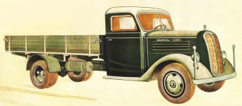 Barevná kresba vozu Henschel 30 T 2, která na první pohled evokovala masku osobních vozů BMW…