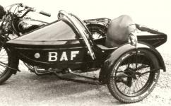 Ukázka dochovaného sidecaru BAF módního tvaru 