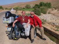 Se Zde�kem Krupi�kou b�hem expedice Side Ride 2008 Praha-Casablanka.