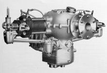Leteck motor Walter Atom (s polokrytm rozvodem OHV a zdvojenm zapalovnm) - z firemnho Bulletinu 1934.